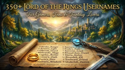 Lord of the Rings Usernames