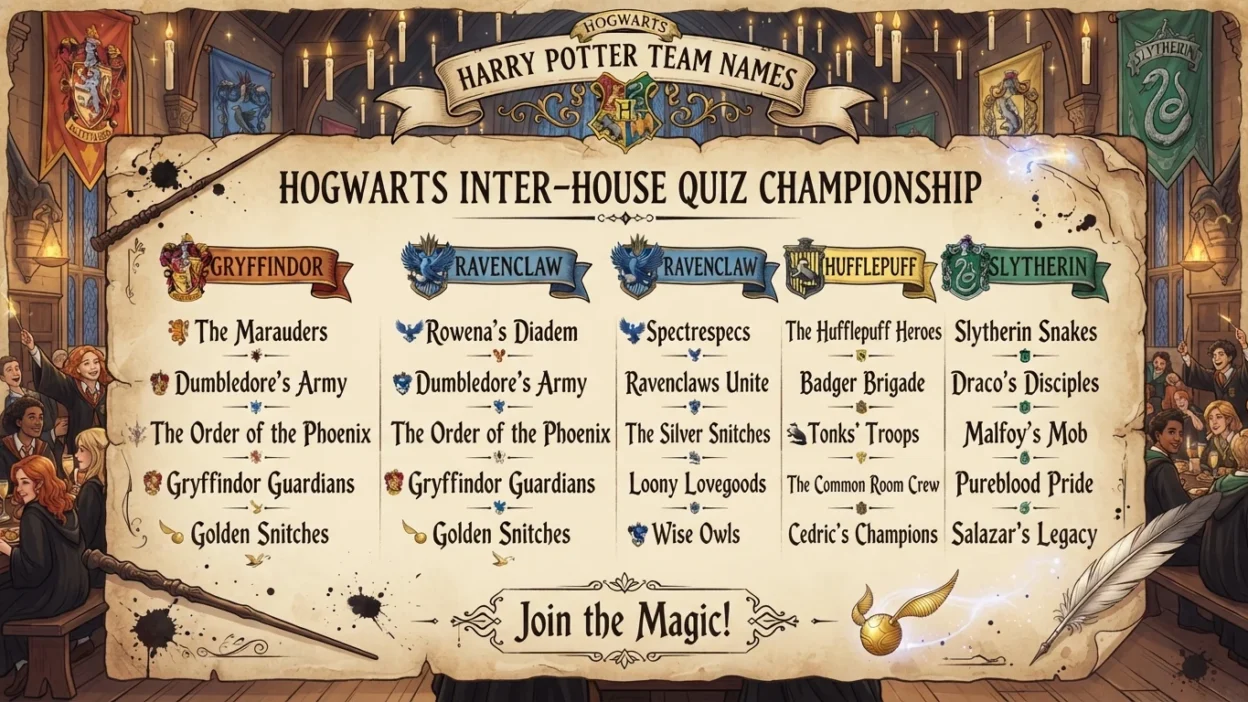 Harry Potter Team Names