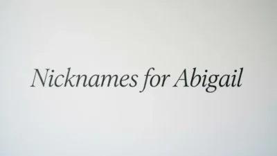 Nicknames for Abigail