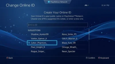 PS4 Usernames