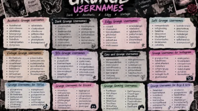 Grunge Usernames